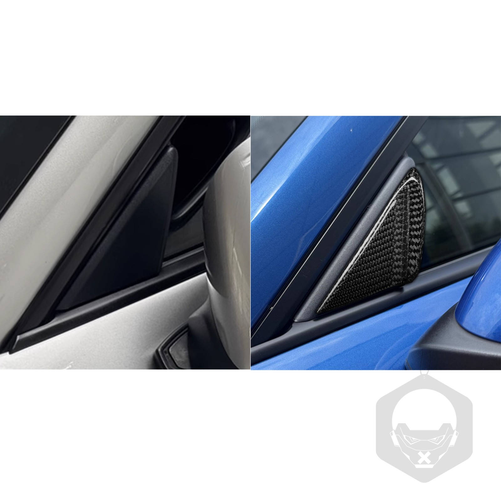For Porsche 911 718 Car A-pillar Rearview Mirror Triangle Trim Real Carbon Fiber