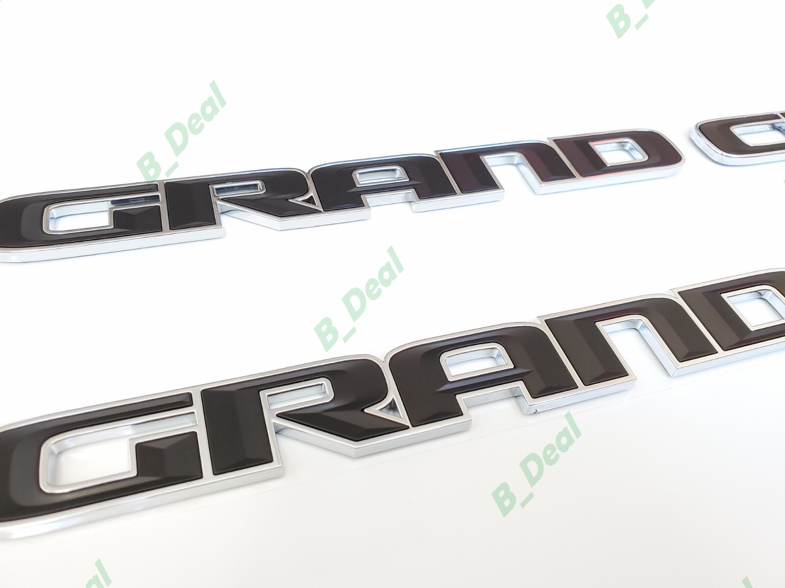 Chrome Gloss Black Door Grand Cherokee Letters Emblems 2017-2021 Grand Cherokee