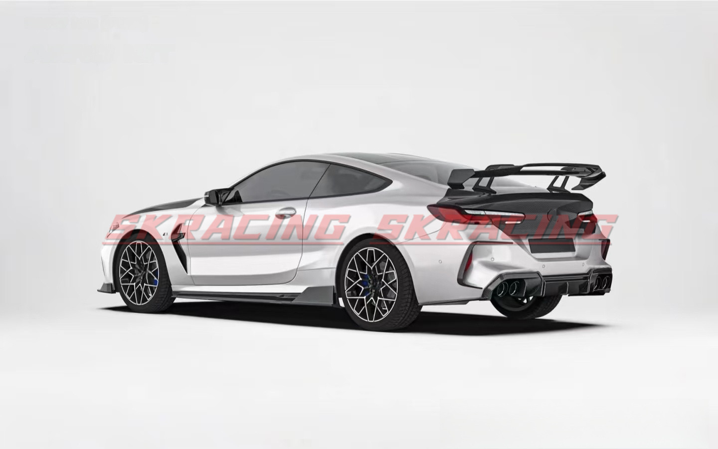 Carbon Fiber/Gloss Black/Unpainted Rear Side Canards Fins for BMW M8 F91 F92 F93
