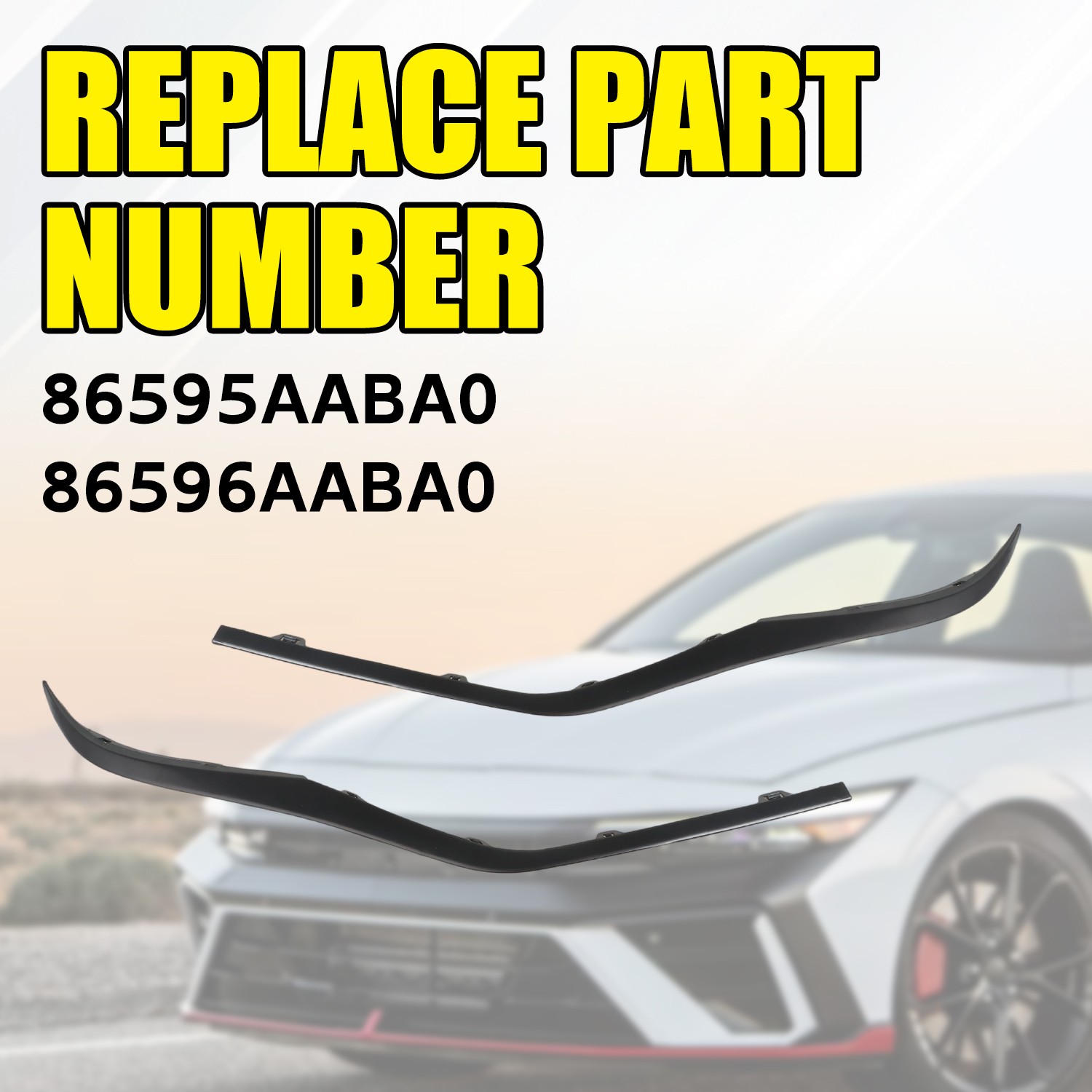 New Front Left&Right Side Bumper Trim for 25 Hyundai Elantra 17897039 17899355