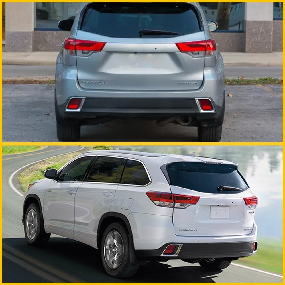 Fog Light Lamp Chrome Trim Cover Bezel LH & RH For 2014-2019 Toyota Highlander E