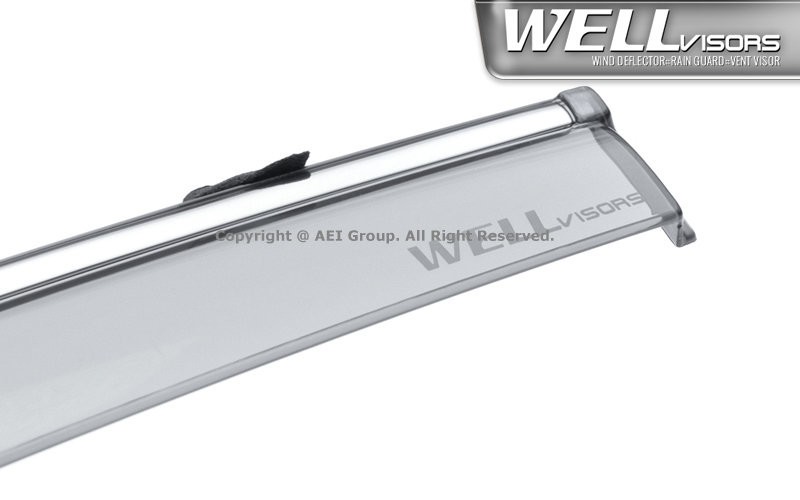 WELLvisors for Chevy Malibu 16-24 Sedan Deflectors Guards Window Visors Chrome