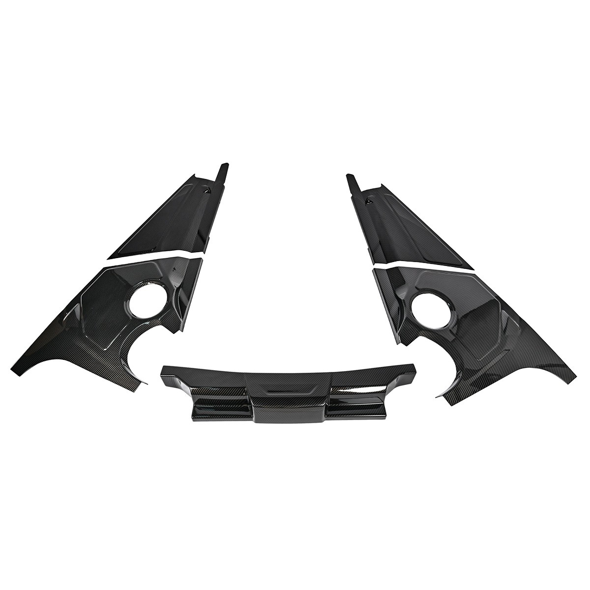 Carbon Rear Engine Bay Panel Cover Plate Frame Trim For Corvette C8 Coupe 2020+