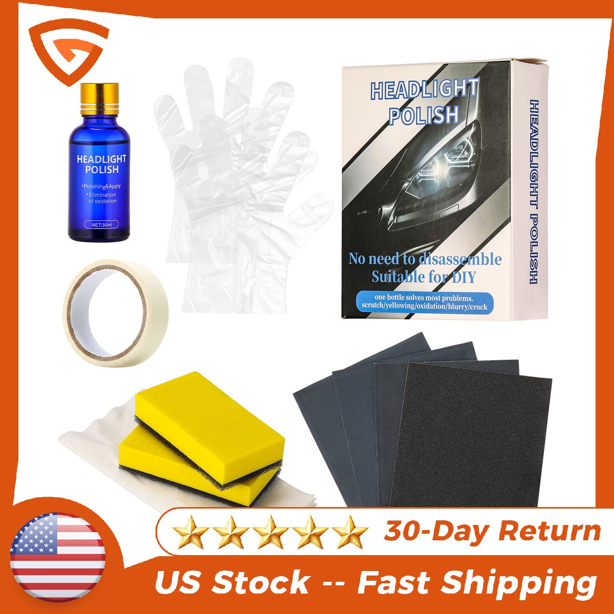 9H Repair Liquid Headlight Cover Len Restorer Polish Cleaner Car Accessories B