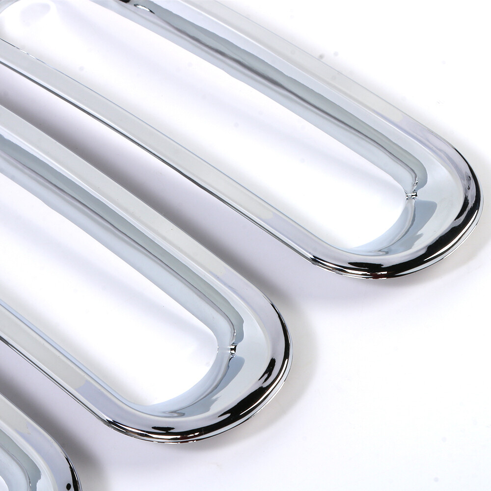 Front Grille Grill Cover Inserts Kit Trim for 2007-2017 Jeep Wrangler JK Chrome
