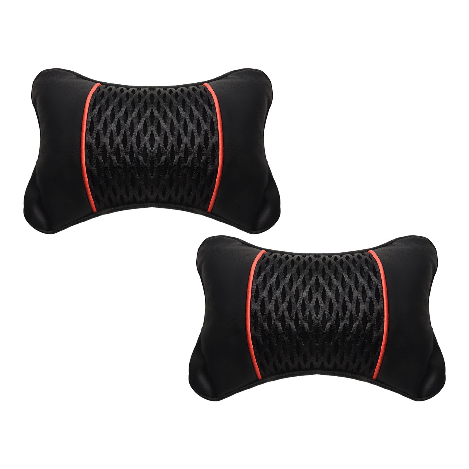 High Quality PU Leather Head Neck Rest for Car For Seats 2pcs Travel Comfort