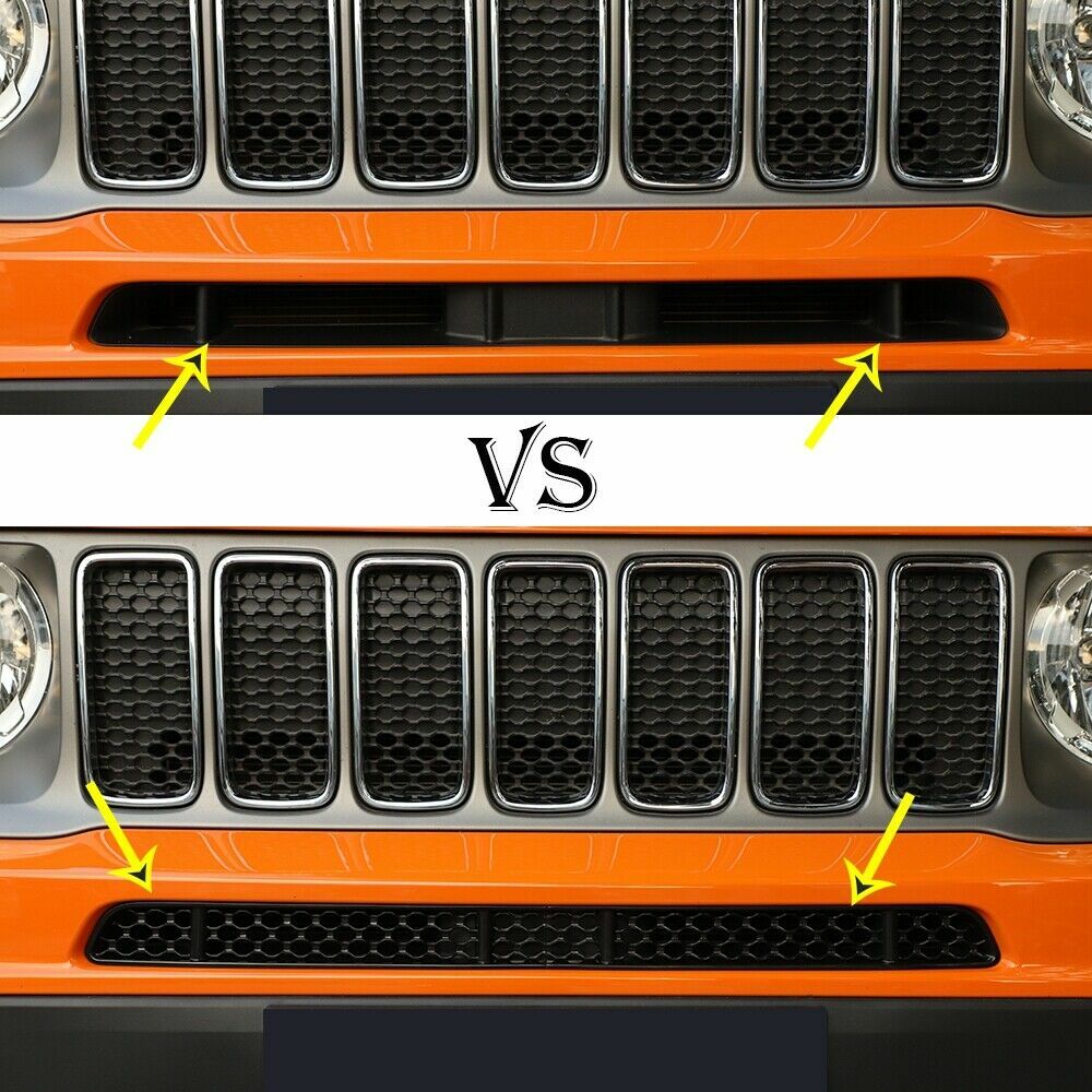 Front Face Grille Mesh Insect Net Trim Covers For Jeep Renegade Accessories