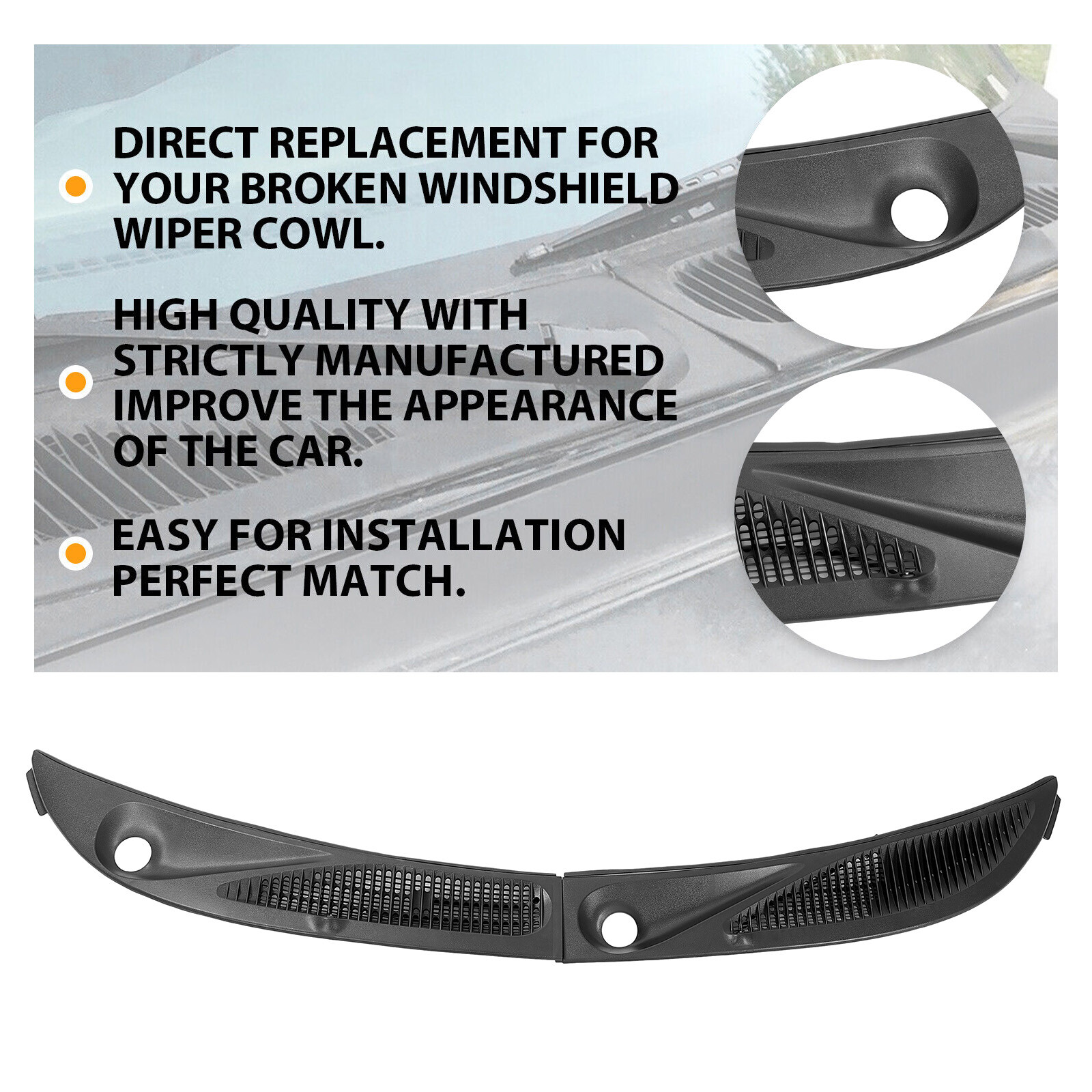 Windshield Wiper Cowl Grille Panels for 95-03 Explorer 97-01 Mountaineer RH LH