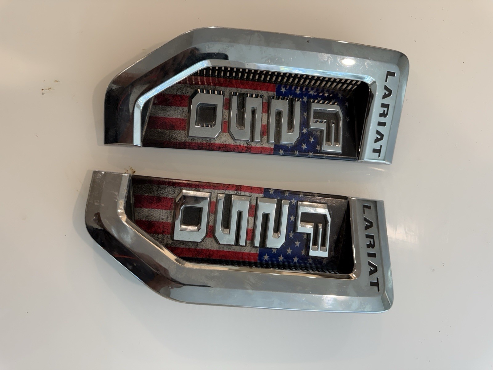 Pair Set Fits For 2017-2022 Left & Right Side Door Fender Emblems Badge Chrome