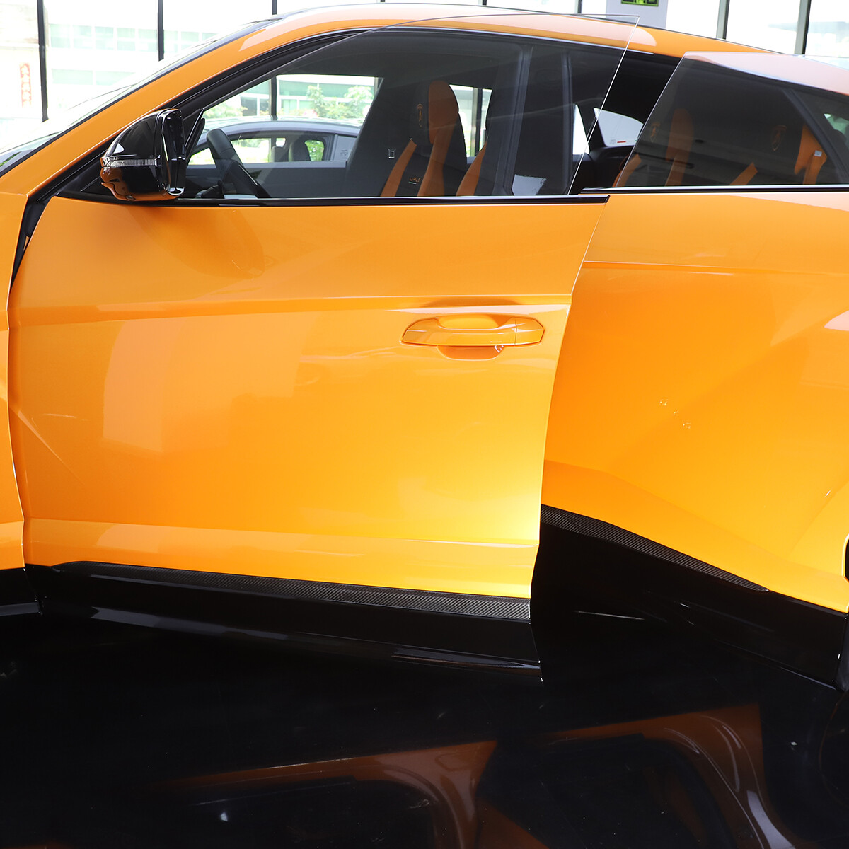 Real Carbon Fiber For LAMBORGHINI URUS 18-22 Door Side Body Molding Trim Strips