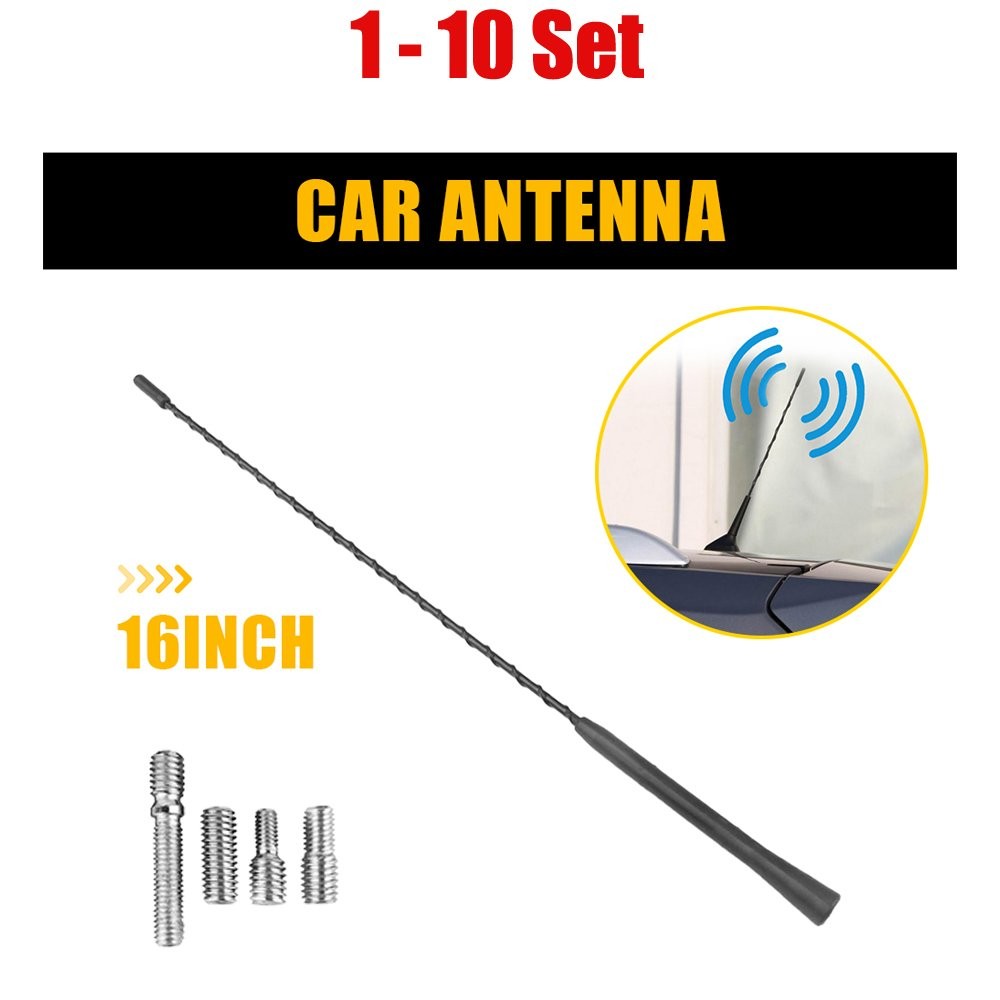 1-10x 16″ Antenna Mast Black Power AM/FM Radio for FORD F-150 F150 2009-2022