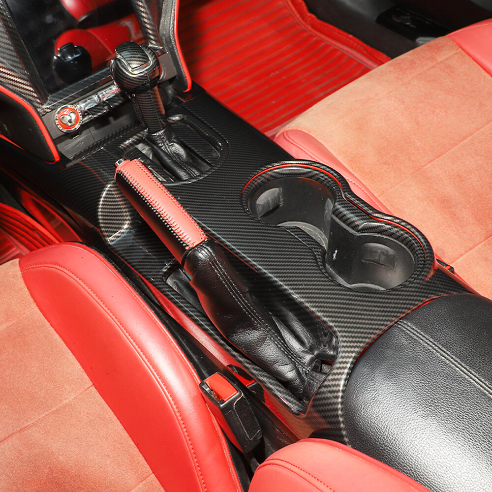 Interior Console Gear Shift Panel Trim Decor for Ford Mustang 2015+ Carbon Fiber