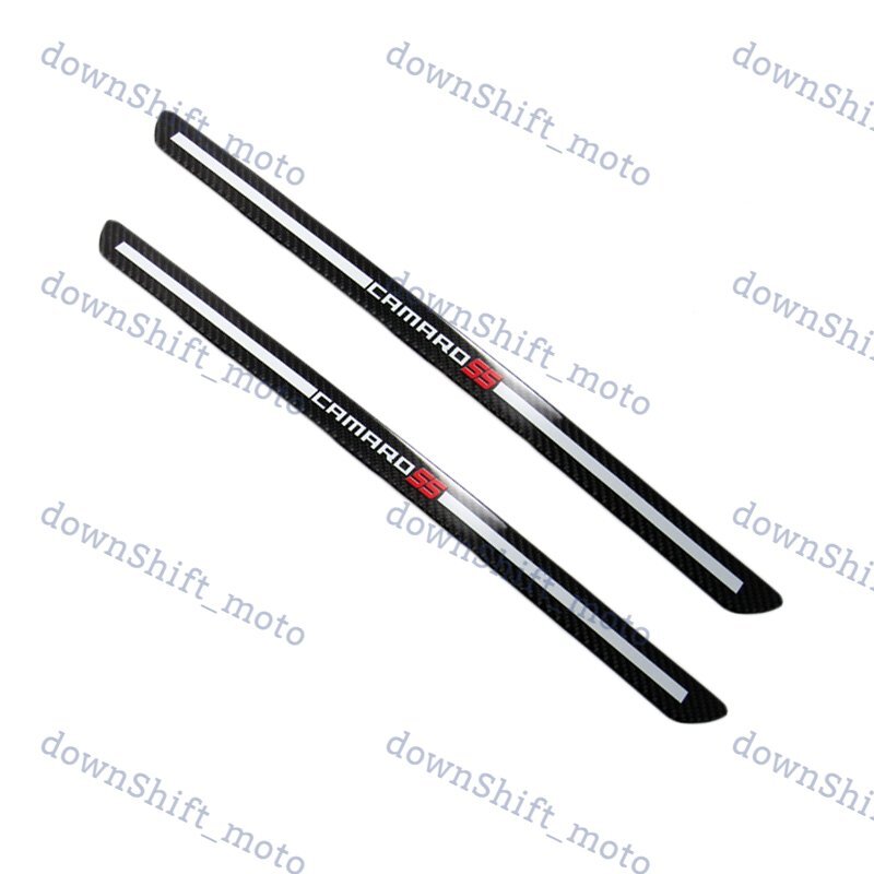Carbon Fiber Car Door Welcome Plate Sill Scuff Cover Panel Sticker For CAMARO SS
