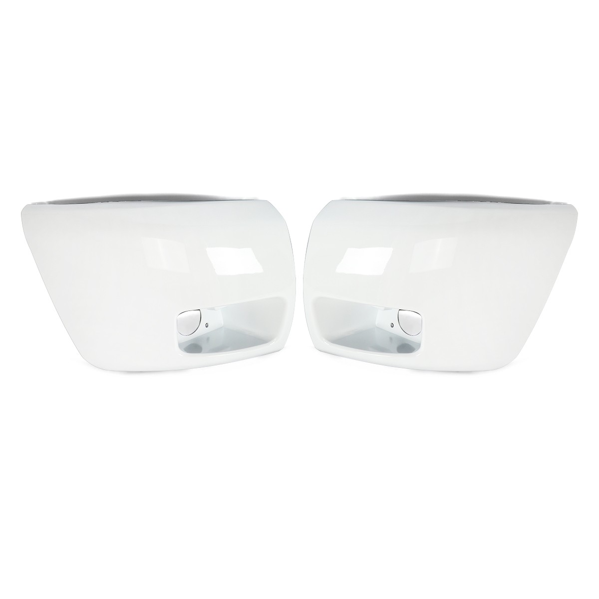 Summit White Front Bumper End Caps w/ Fog Light Hole For Silverado 1500 2007-13