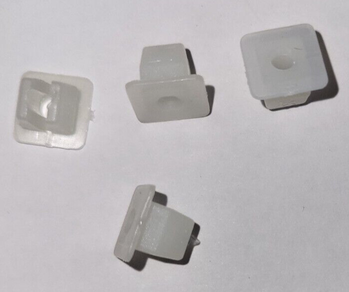 Package of 50 Nylon Nuts Square Inserts 7mm OD 3mm Hole 89345