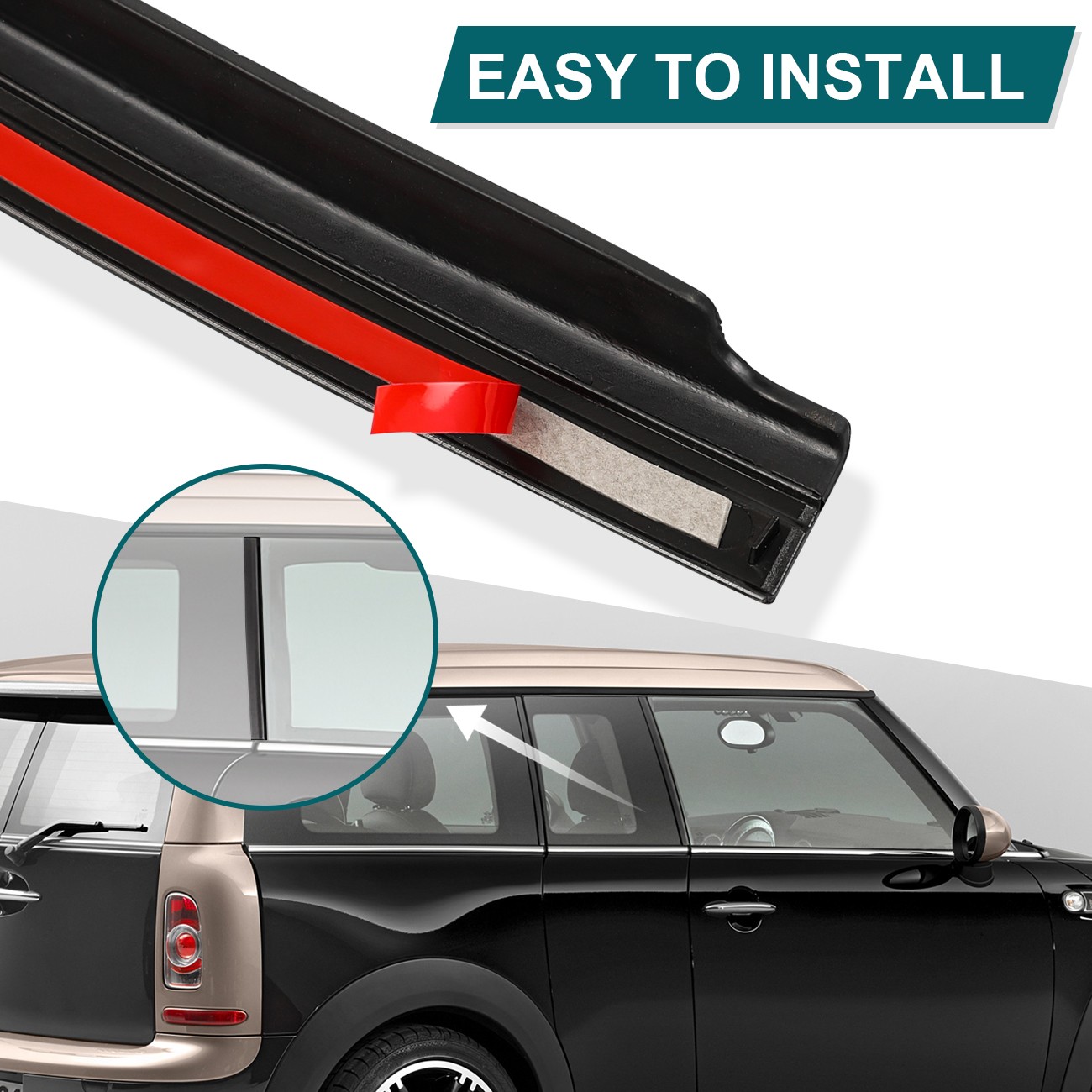 For 2007-2015 Mini Cooper Clubman R55 Right B Column Protect Cover Pillar Trim