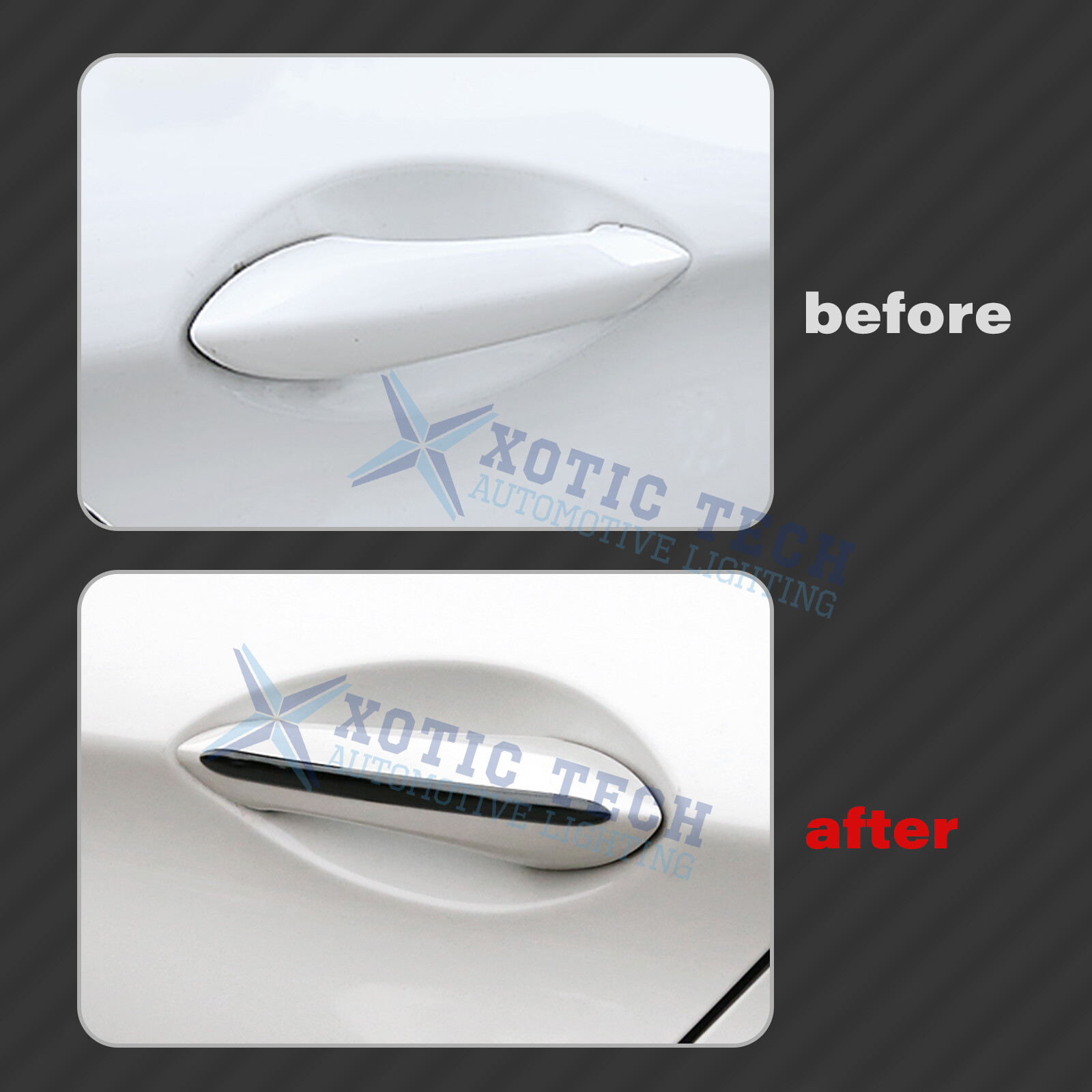 Sporty Black Door Handle Strip Cover Trim For BMW 5 Series F10 F11 F18 2011-2017