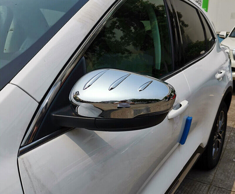 For Ford Escape Kuga 2020-22 Chrome ABS Side Rearview Mirror Cover Cap Trim 2X