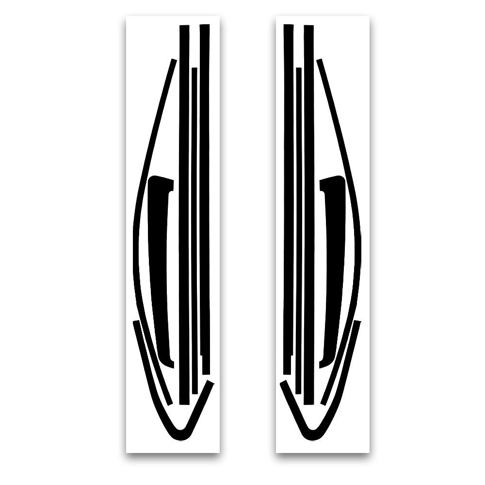 Side Window Trim Kits Chrome Delete Vinyl Wrap Overlay for 2015-2020 Chevy Tahoe