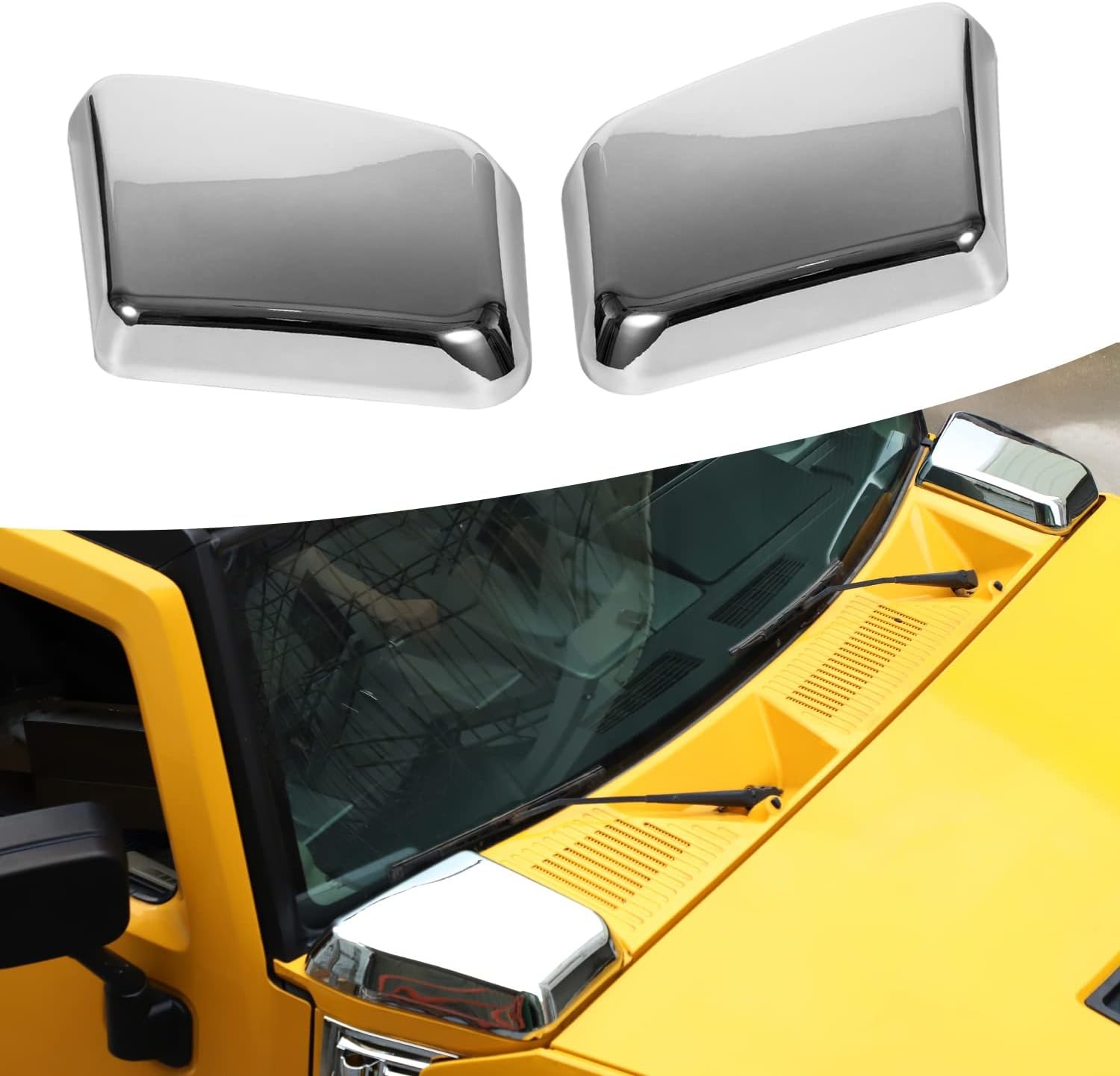 2003-2009 FOR HUMMER H2 SUV SUT SIDE AIR INTAKE HOOD VENT COVER CHROME TRIM PAIR