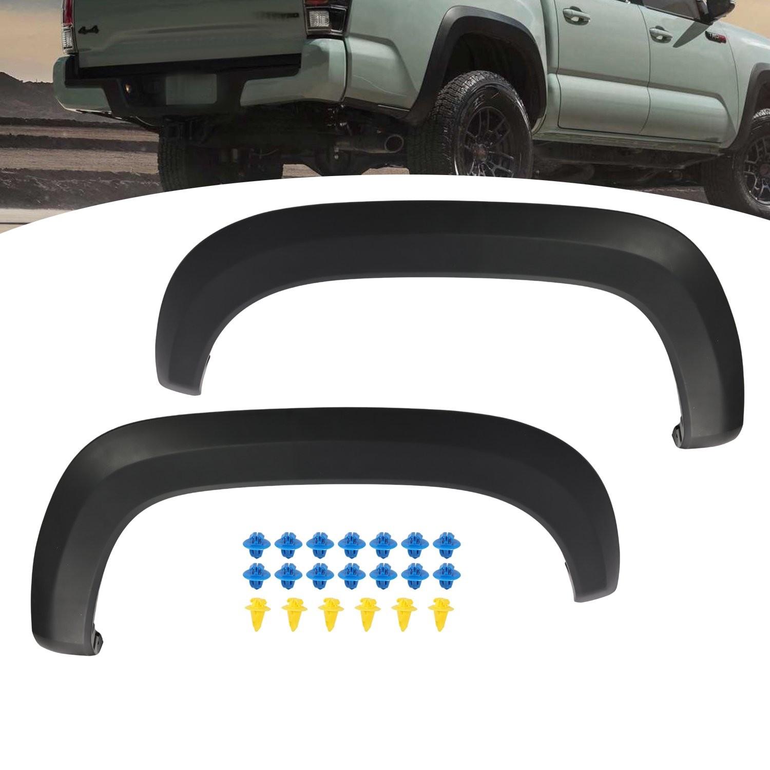 Rear Wheel Fender Flare Trim Black For Toyota Tacoma 2016-2023 Left Right Side
