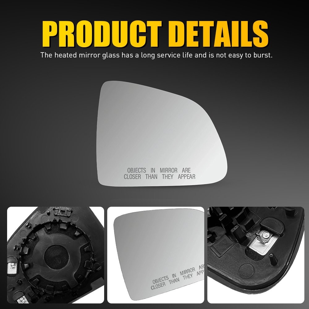 For Tesla Y 2020 2021 2022 2023 2024 2025 Passenger Heated Mirror Glass 1-5X
