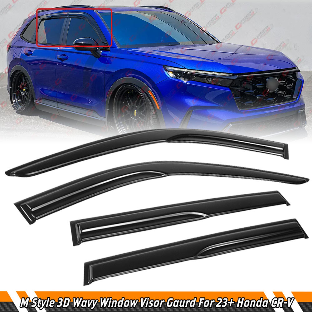 For 2023-2024 Honda CRV CR-V JDM Mugen Style Window Visor Rain Guards Deflector