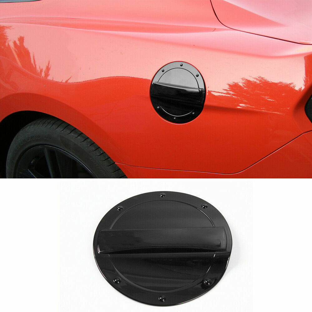 Exterior Gas Cap Fuel Filler Door Cover Trim Black for Ford Mustang 2015-2023