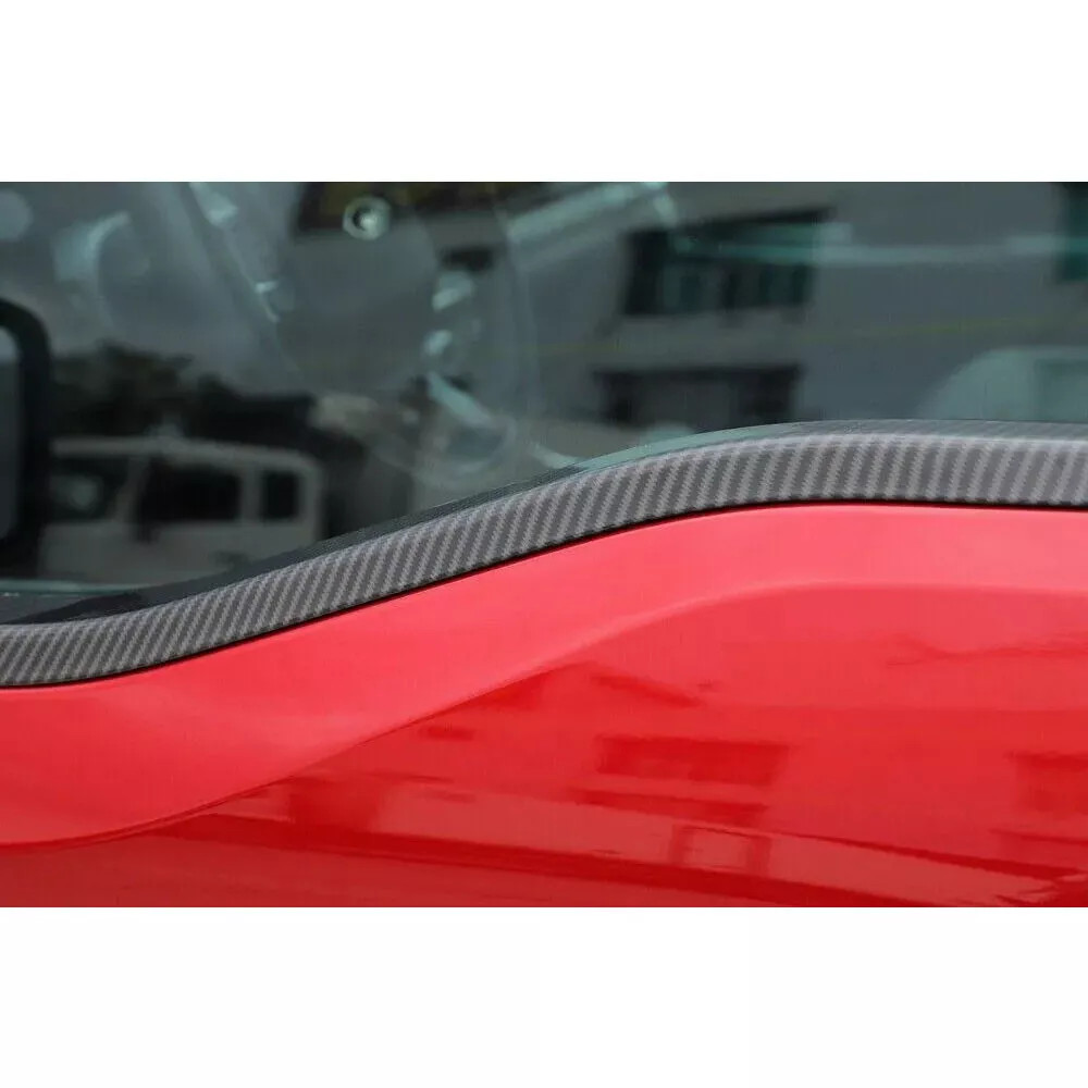 For 09-14 Ford F150 Crew Cab Carbon Fiber Window Sill Covers Overlays Trim 4PCS