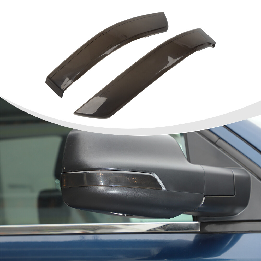 For Ram 1500 2018+ Rearview Mirror Signal Light Accessories Covers Smoked Black