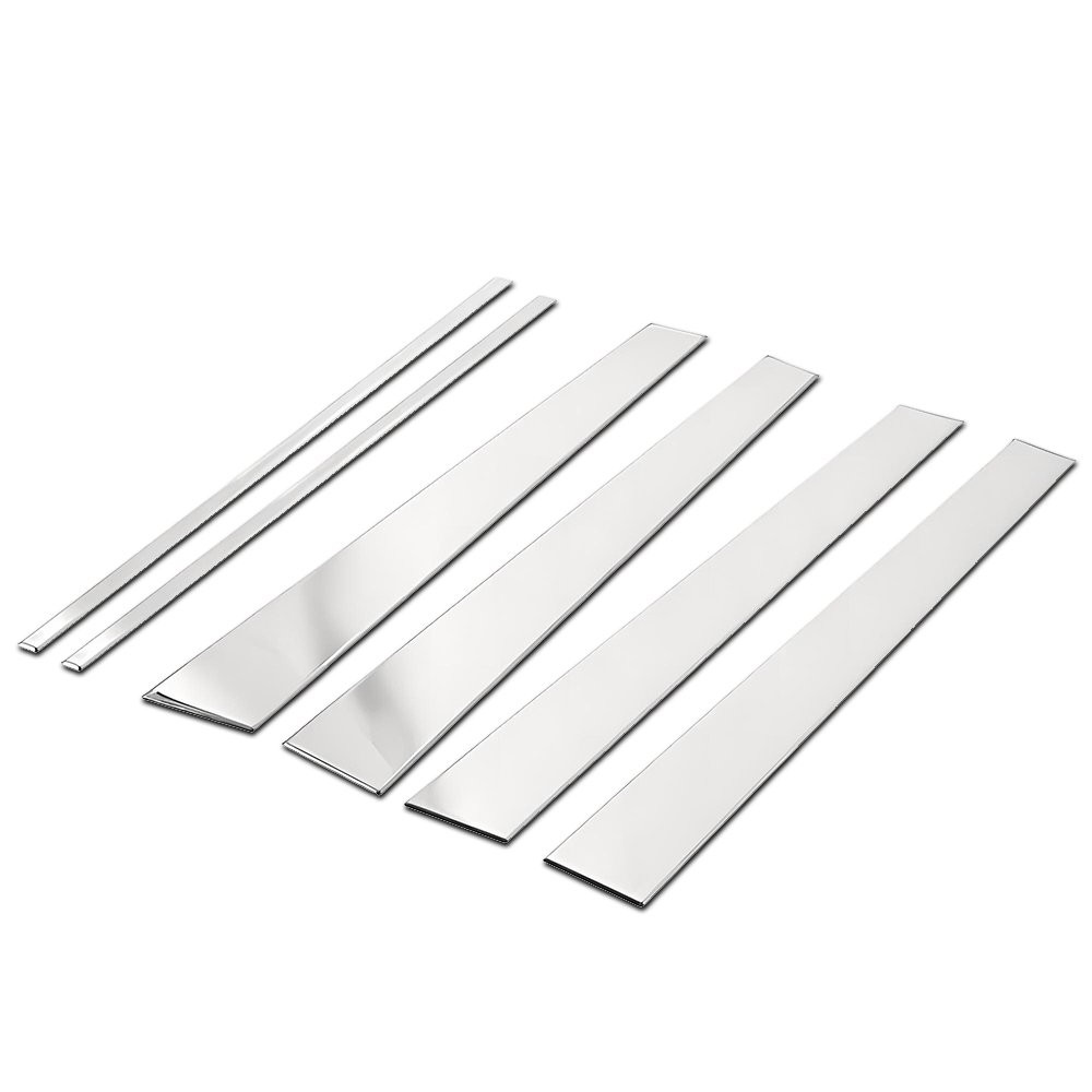 6PCS Pillar Post Pre Cut Door Window Trim Chrome For 1997-2017 Lincoln Navigator