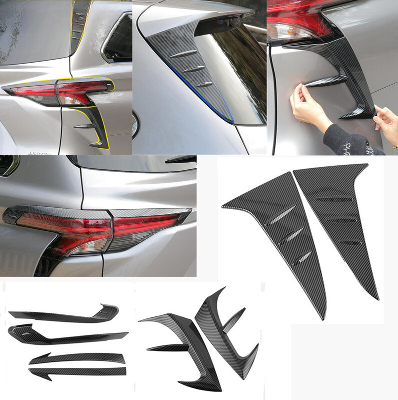 For 2021-2023 Sienna carbon fiber ABS Rear tail light side spoiler trim*8