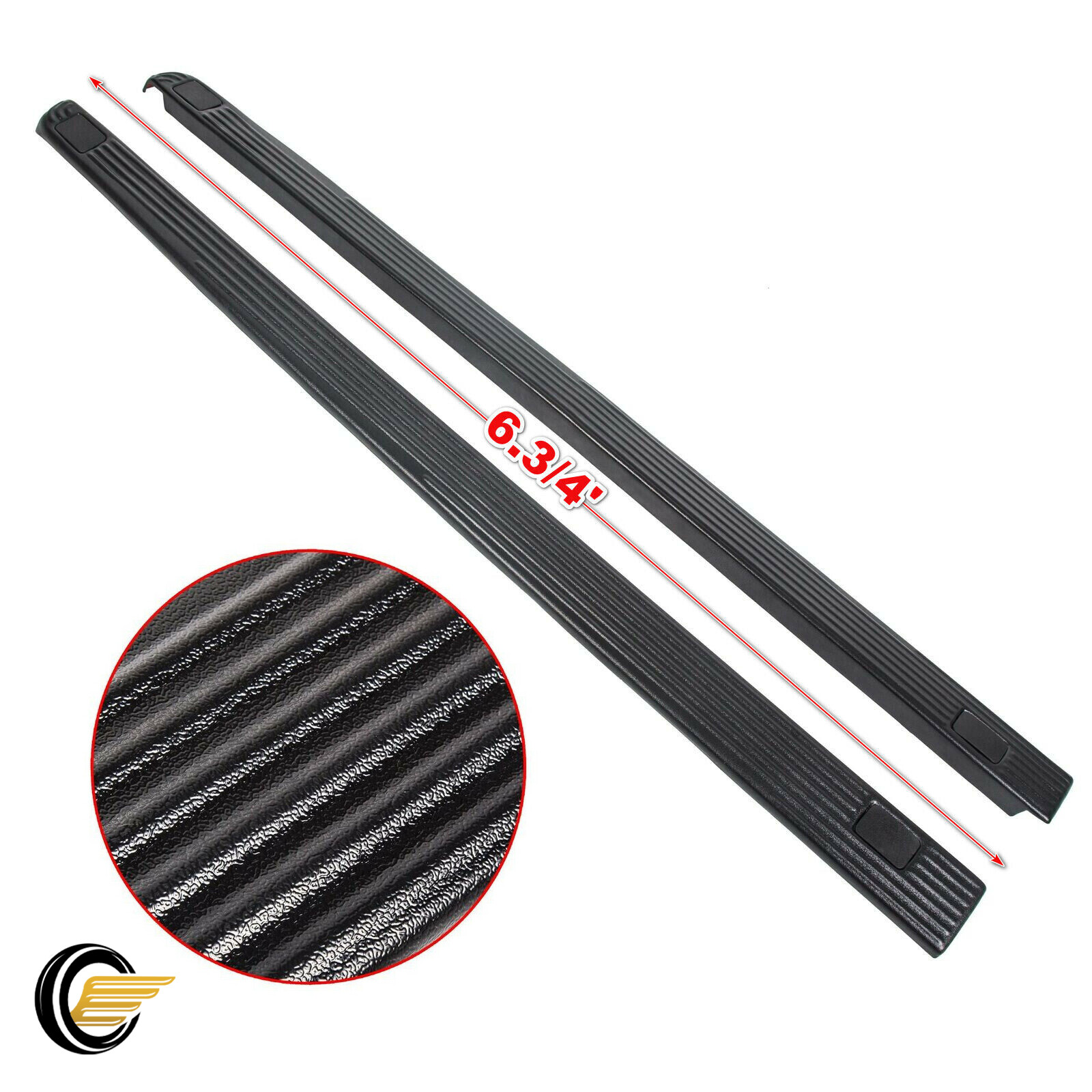 For 02-16 Ford F250 F350 2C3Z-99291A40-BAA 6-3/4 FT Bed Side Rail Molding Covers