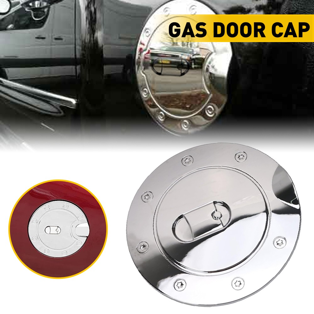 Chrome Fuel Gas Door COVER CAP For CHEVY GMC SILVERADO 1500 2500 SIERRA 3500