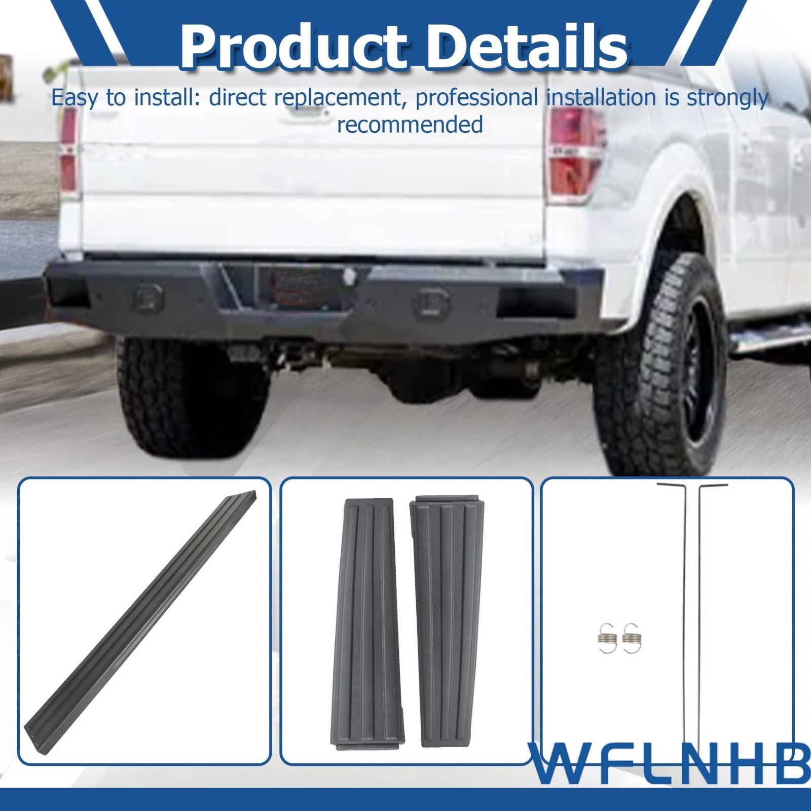 Flexible Step Trim Molding Cap Kit – 3 Pieces for 2009-2014 F150 Replacement