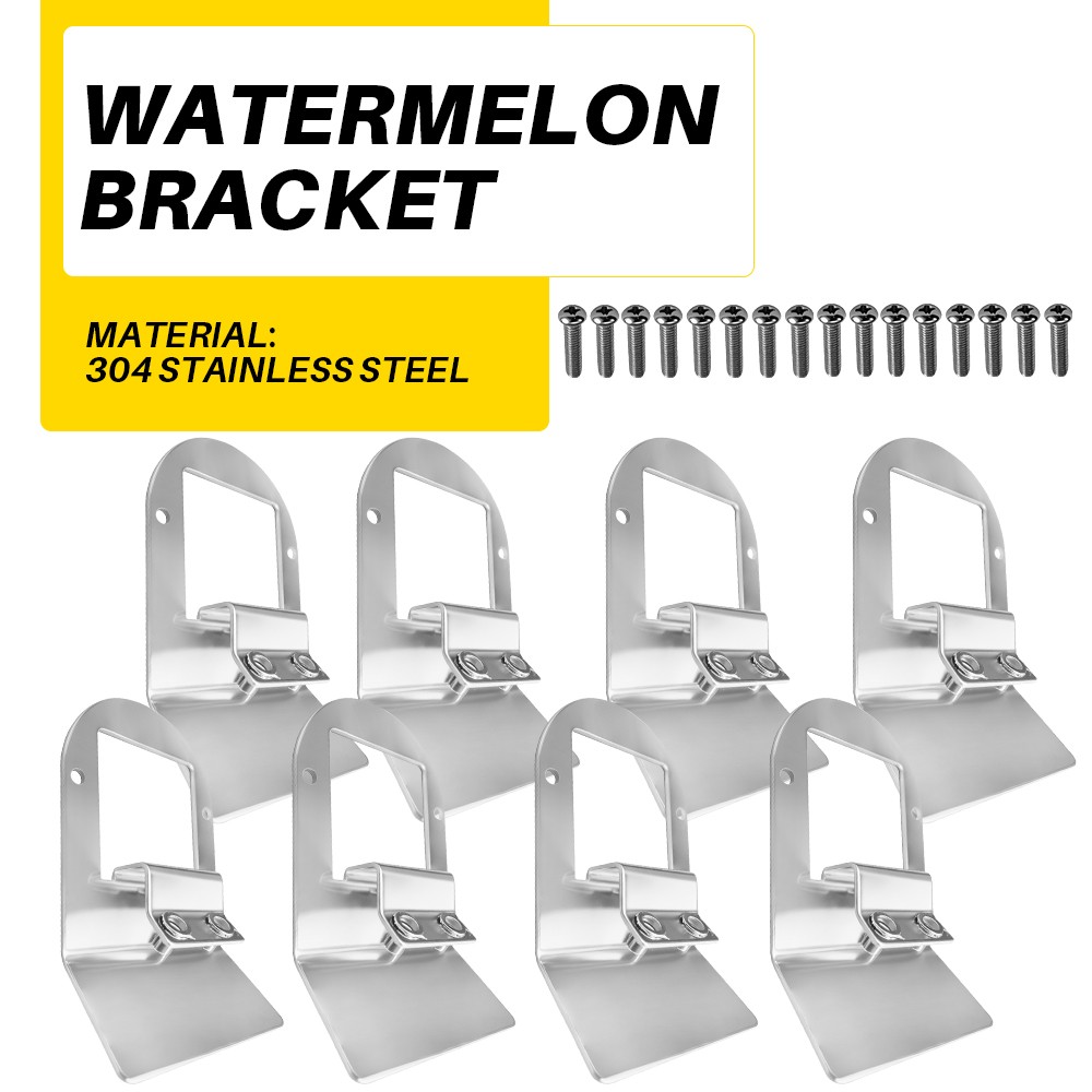 8x Watermelon Light Under Frame Brackets For Truck Trailer Stainless Steel Mount