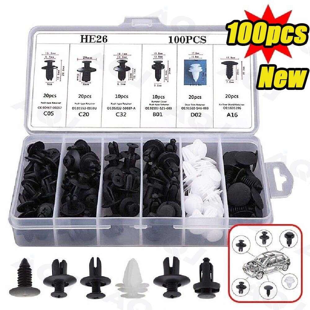 Car Bumper Body Parts Rivet Molding Retainer Push-Pin Clip Trim/Assortments Kit