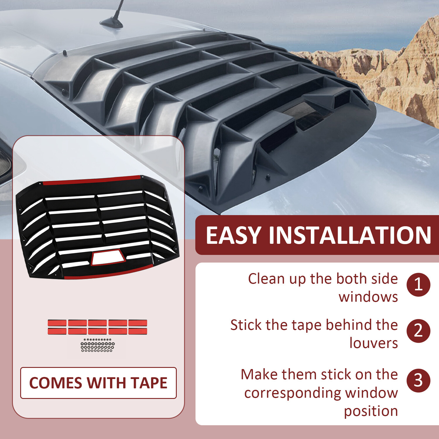 Rear Window Louver For Toyota 86 & Scion FR-S & Subaru BRZ 2013-2020