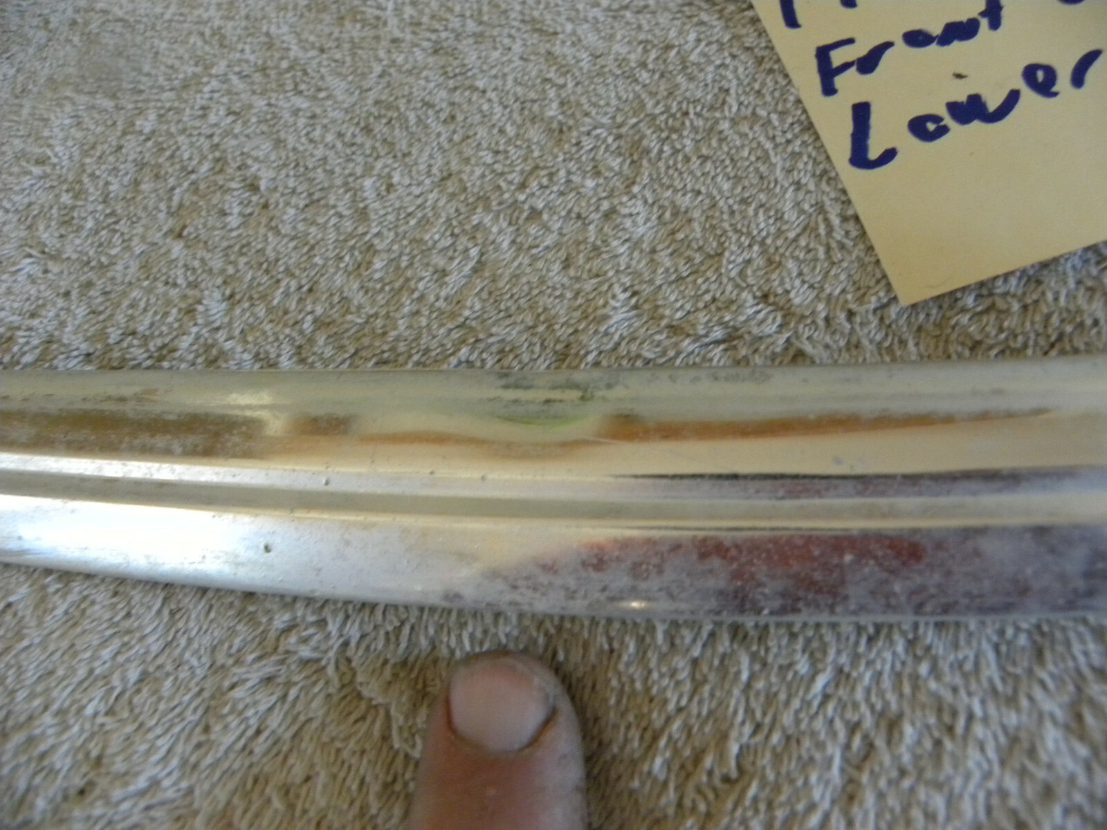 1970 Mercedes Benz W114 W115 Lower Left Passenger’s Side Windshield Trim.CM-56G