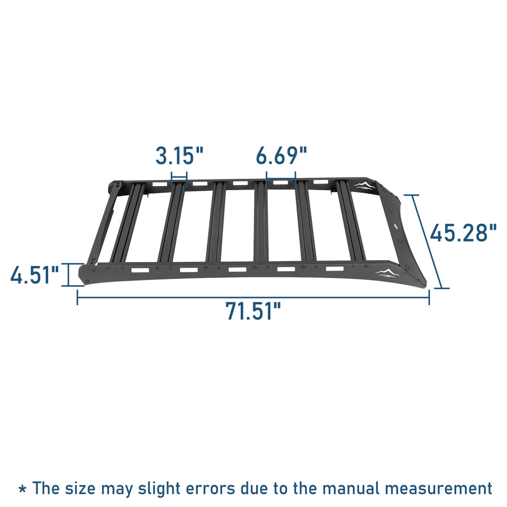 Roof Rack Carrier Window MOLLE Panel For 2003-2010 Porsche Cayenne GTS/Turbo S