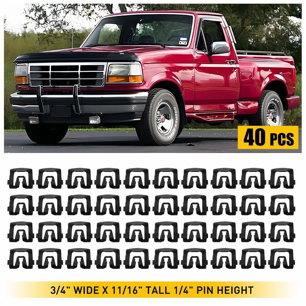 For Ford F100 F350 F150 F250 Windshield Trim Molding Clips- 40 clips EKK