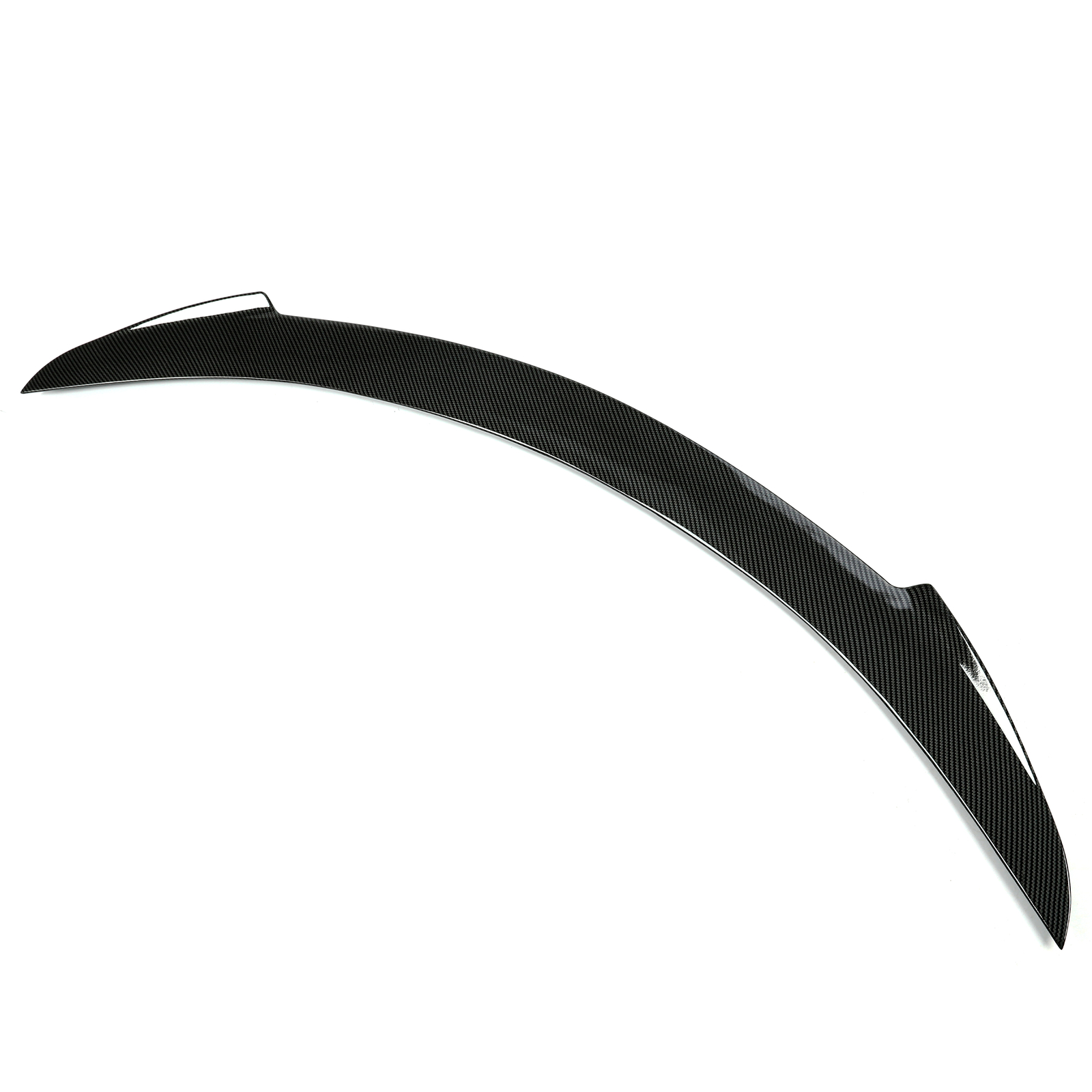 For Tesla Model S 2012-2021 Carbon Fiber Style Rear Trunk Lid Spoiler Wing ABS