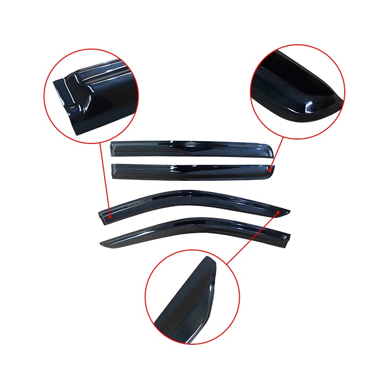 Side Window Visor Deflector For 19-25 Chevy Silverado GMC Sierra 1500 Rain Guard