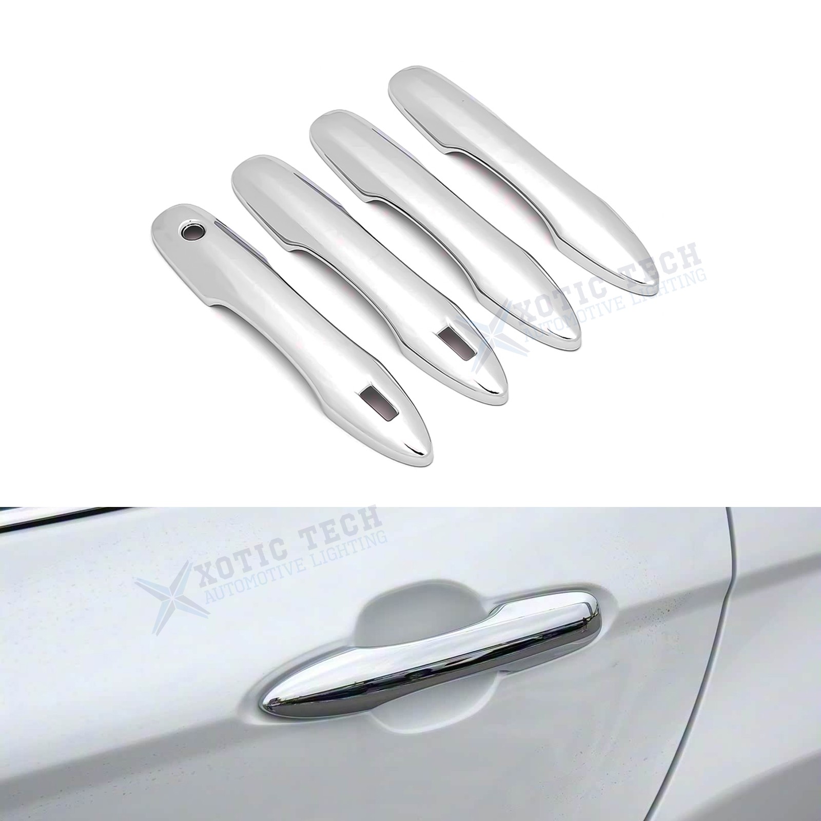 Chrome Silver ABS Door Handle Trim Molding For Toyota Camry 2018+ Corolla 2020+