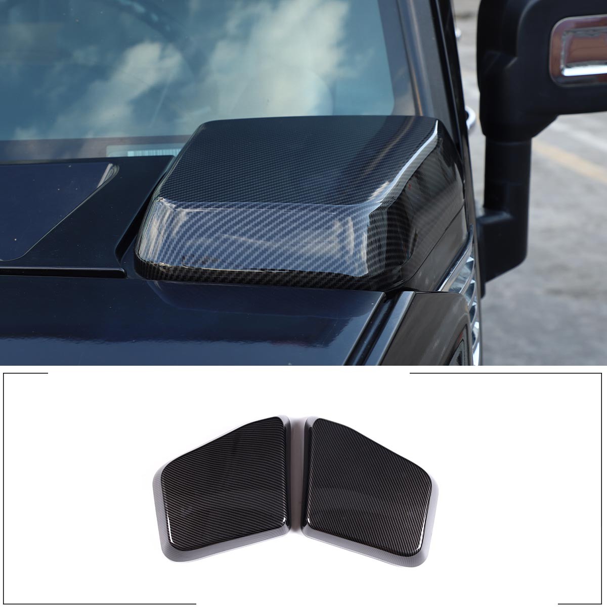 Carbon Fiber Car Front Hood Side Air Intake Vents Cover Trim For HUMMER H2 03-09