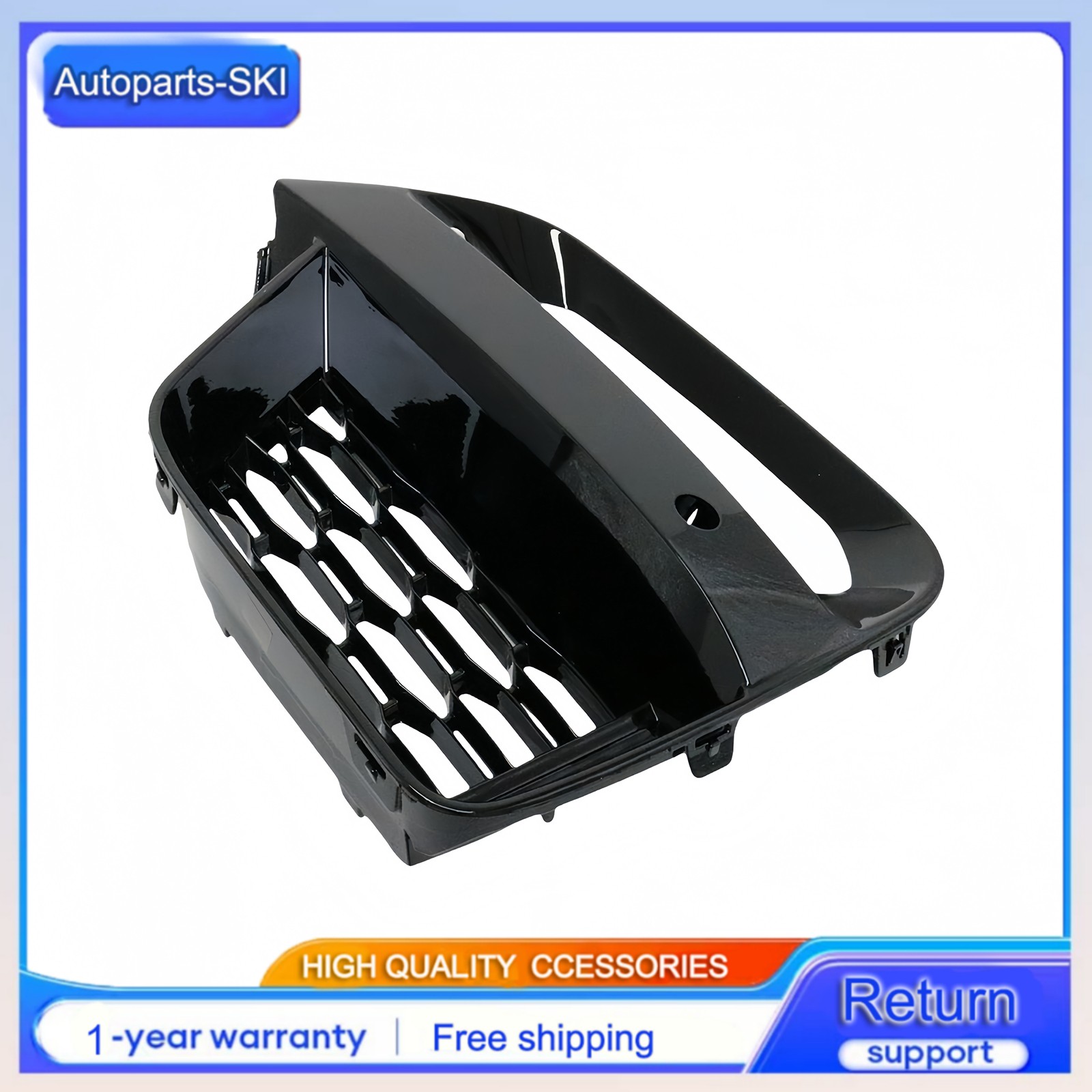 For BMW X3 G01 X4 G02 2019 – 2021 2PCS Front Bumper Outer Grille Fog Lamp Cover