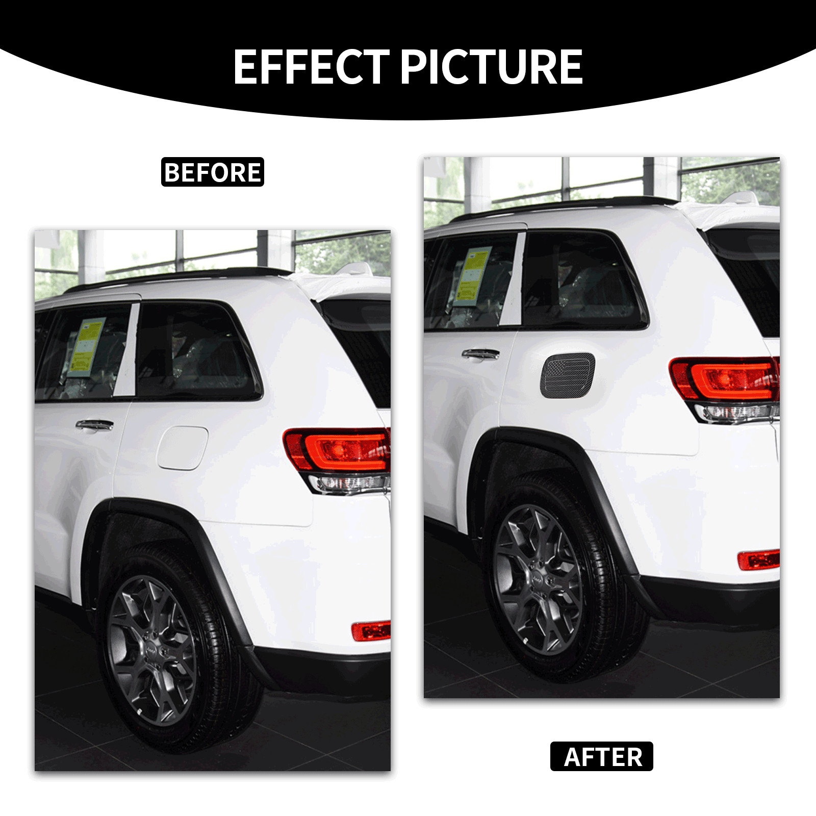 ✅Car Gas Cap Fuel Filler Door Gas Tank Door Cover For Jeep Grand Cherokee 11-20