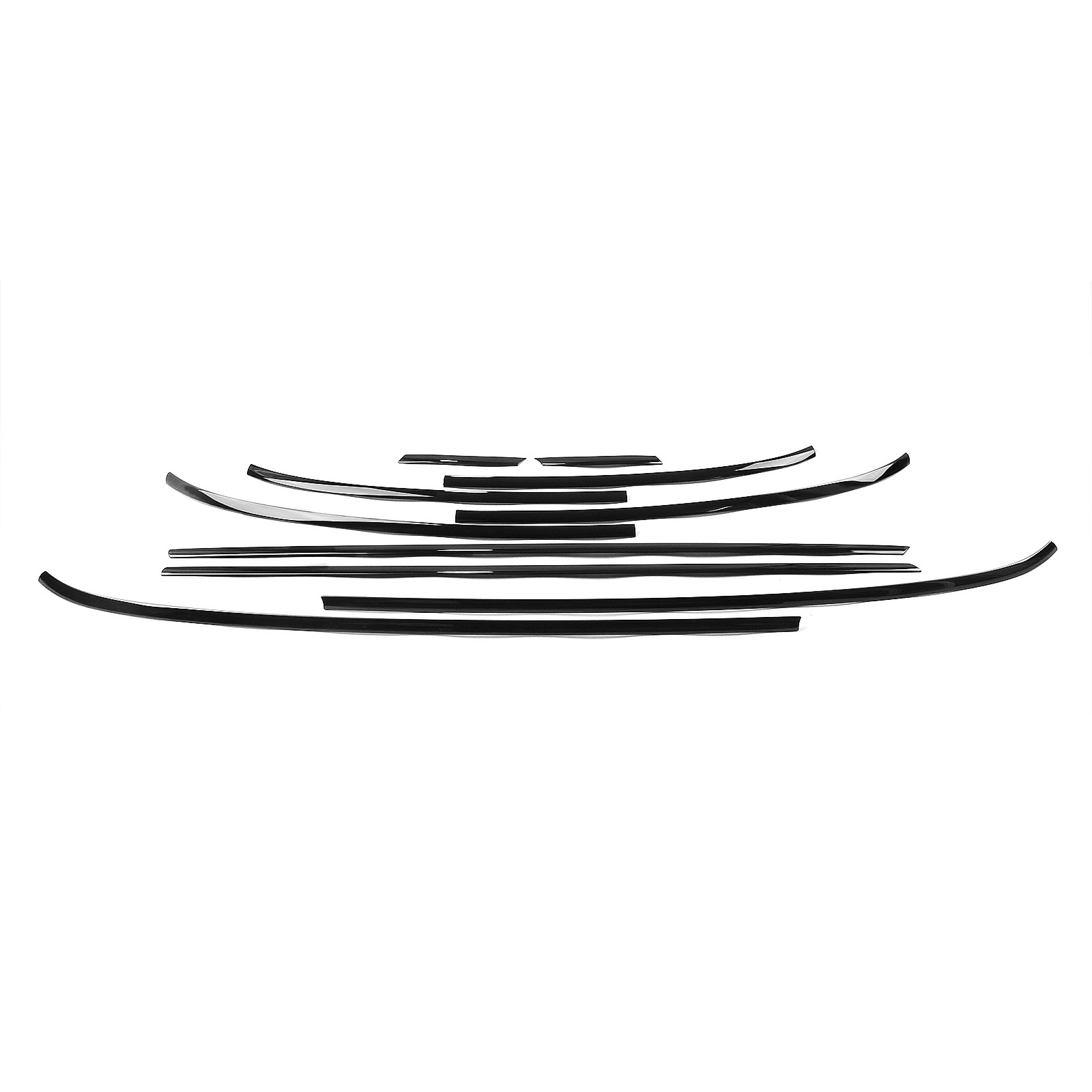 10pcs Window Molding Trims For Mini Cooper S F56 2014-2024 Gloss Black