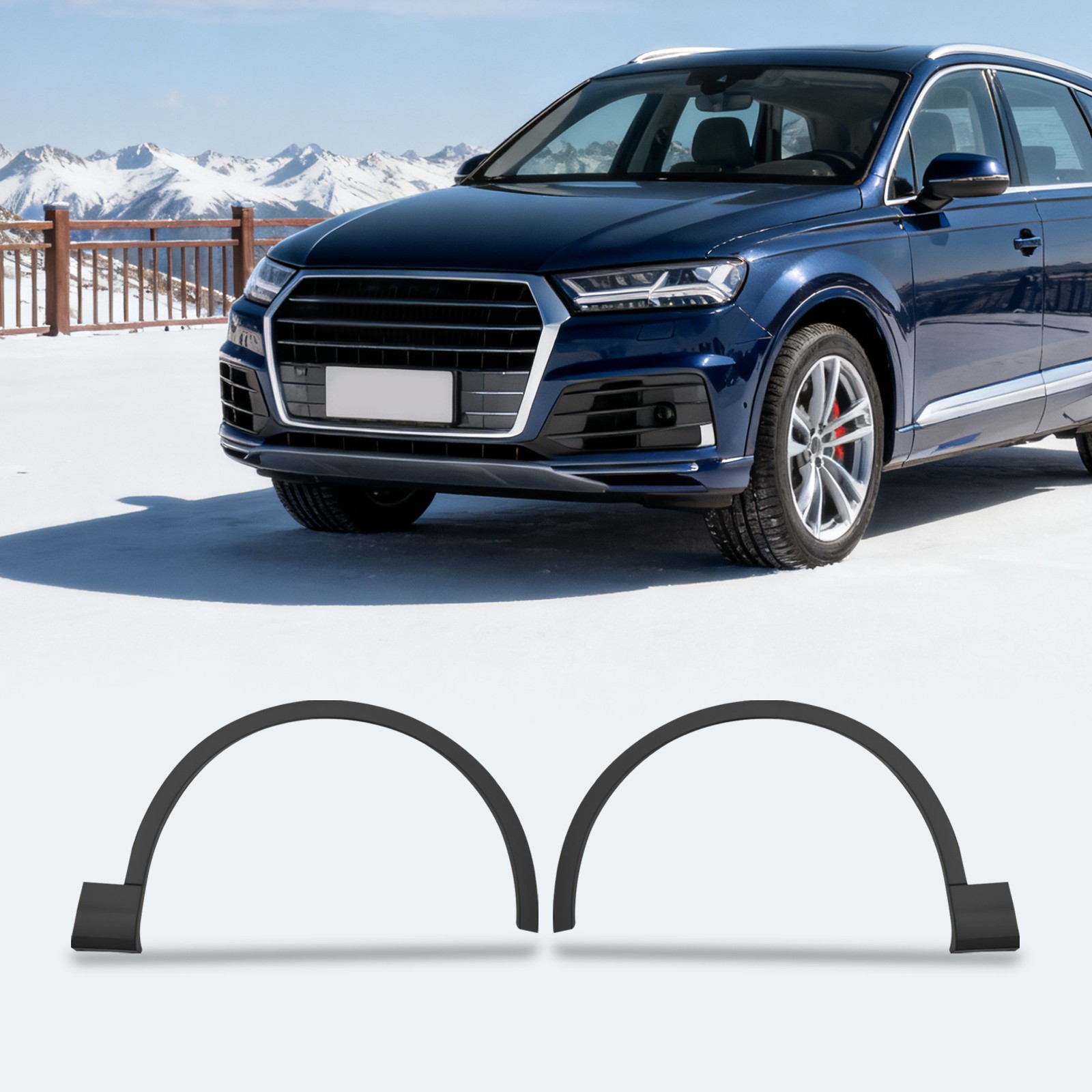 For 2017-2019 Audi Q7 Front Left+Right Side Fender Wheel Flare Molding Arch Trim