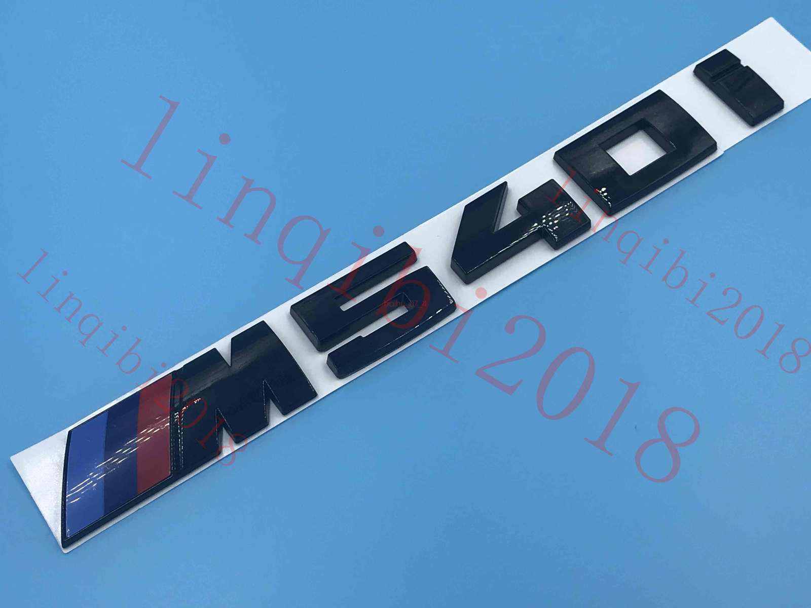 Gloss Black NEW Rear Trunk M540i Emblem Decal Badge FOR 5 Series E34 E39 E60